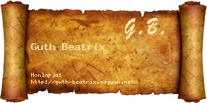 Guth Beatrix névjegykártya